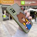 chenyyka For Infinix Note 10 Pro Infinix Note 10 Pro NFC Case Fashion Cute Bear Thin Edge Frosted Transparent Hard Cases Shockproof Casing Full Cover Protect Case. 