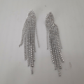 Elegant & Unique Design Earrings with Silver Tassels For Girls - Long Fashion Shiny Earrings Party Jewelry Gifts For Ladies & Womens. 