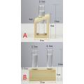 【BestGO】MAREING Transparent Wooden Stand Glass Vase Tabletop Plants Gifts Flower Decoration Hydroponic Plant Test Tube Vase Home Garden Decoration Plant Vases Flower Pot. 