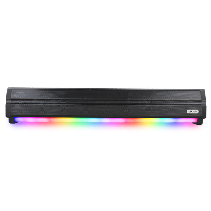 Kisonli Led-802 Rgb Wireless Bt 5.3 Modern Retro Design Soundbar | Daraz.pk