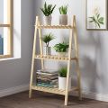 3 Tier Wooden Plant Stand Flower Pot Shelf Rack Solid Wood (Clear). 