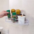 Imported Quality Japanese-style wrought iron bathroom shelf wall-mounted shower gel storage rack toilet free punch toiletry stand Bathroom shelf Corner Storage Rack Organizer. 