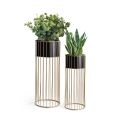Antique Gold Planter Flower Pot|New Fram| Flower Stand Metal Gold with Flower Pot Bucket. 