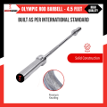 4.5ft Heavy Duty Strength Training Barbell - Solid Steel Olympic Weightlifting Bar, 176 LBS Capacity for Home Gym & Cross Fit. 