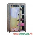 Heavy Duty Folding Canvas Wardrobe With Strong Steel Shelves. 