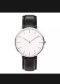 Black Leather strap watch for men & womens - Analog watch - Fashion watch(black). 