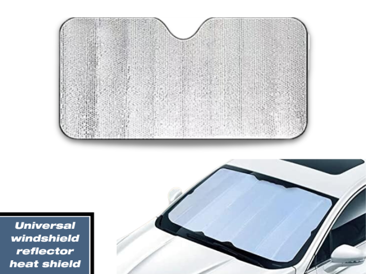 SOGO Windshield Sunshades Block Curtains Silver | Car Windshield Foldable Sun Shade Visor Cover