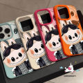 Trendy Cute Couples Pop Mart Labubu Funny Cartoon Casing Compatible for IPhone 15 16 12 11 14 13 Pro Max 16 14 15 Plus XR X XS Max Luxury Soft Case. 