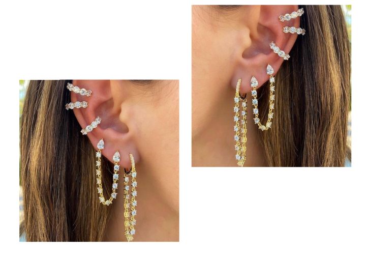 Pair of High Quality Korean Star 10 Pcs Ear Cuff Style & Elegant Stylish Earring