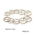 [ZOMI] 10Piece/Set Punk Style Simple Fashion Metal Finger Ring. 