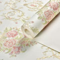 Vintage Damask Floral Embossed Wallpaper 3D Textured Roll for Bedroom and Living Room 1M. 