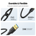 UGREEN USB 3.0 A to A Cable Type A Male to Male Cable Cord for Data Transfer Hard Drive Enclosures, Printers, Cameras. 