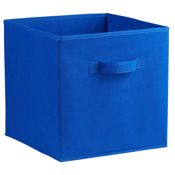Square Foldable Storage Cubes Organizer Basket Bin 10 x10 x10 Inch Storage Boxes Storage Container with Handles for Travel Moving Toy Storage Box