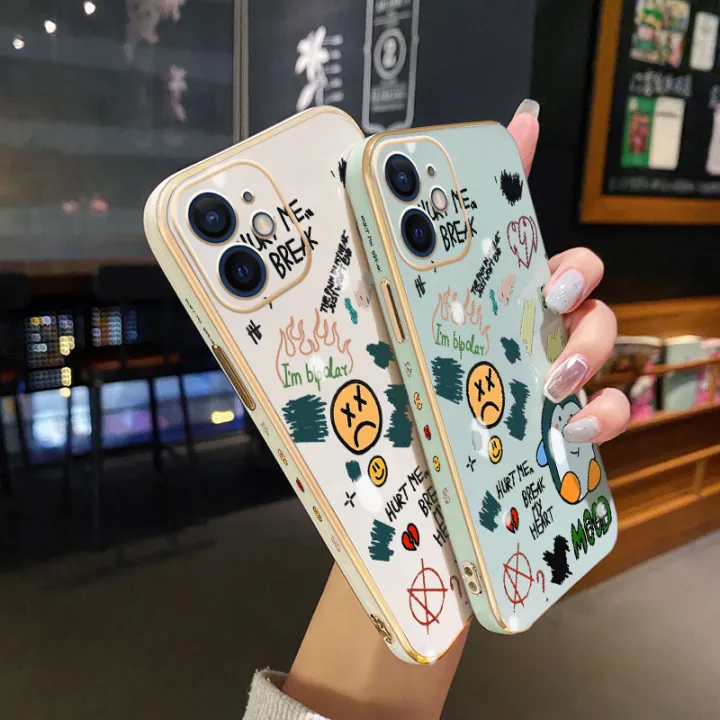 YIWESAN%20For%20iPhone%207%20Case%20Plating%20Side%20Edge%20Square%20New%20Design%20Cartoon%20Penguin%20Phone%20Cases%20Pattern%20Silicone%20Casing%20Full%20Back%20Cover%20Camera%20Protect%20Shockproof%20Softcase%20-%20Image%207
