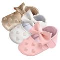 New Cute Toddler Baby Boy Girl Soft PU Leather Bownot Ballet Shoes 0-18 Months. 