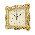 Hitco Square Antique Wall Clock - Unique Design Wall Clocks - Wall Clocks for Bedroom / Living Room / Decor - Square Clock Wall Stylish - Decorating Item - Golden Clock. 