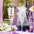 2Pcs Wedding Bride Groom Cups Glasses Ornaments, Glass DIY Bride To Be Bridal Shower Bachelorette Party Decor. 