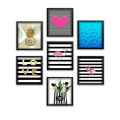 6x8" 7 Pcs Girls Room Frame set, Aesthetic Picture Frames, Nursery Decor, Bedroom Decor. 