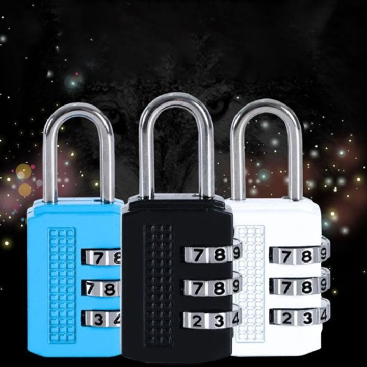Practical Mini Number Lock 3 Digit Durable Password Lock Solid Color ...