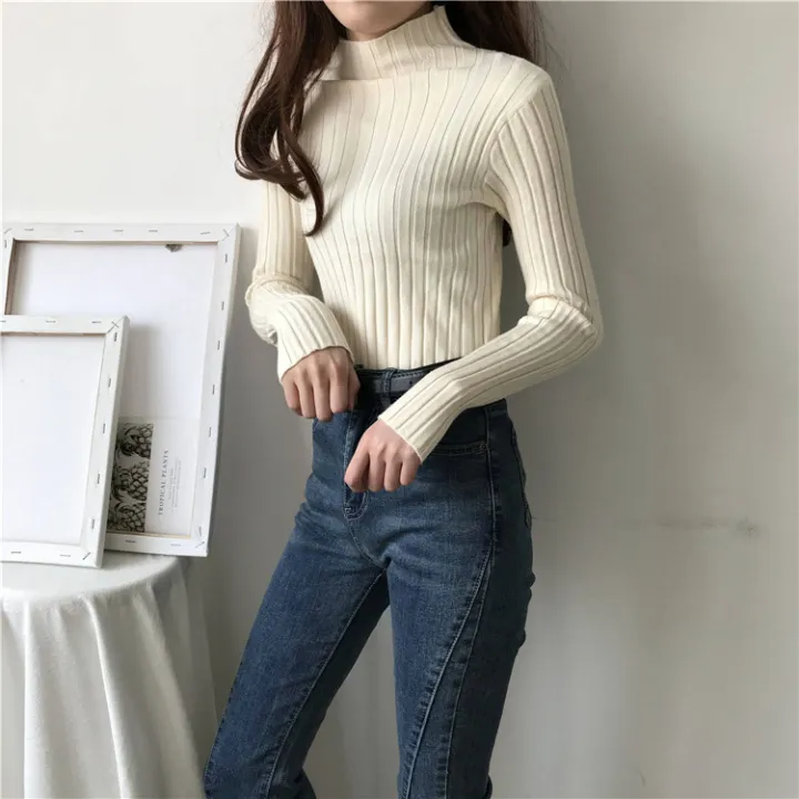 Yfashion%20Women%20Winter%20Knitted%20Sweater%20Solid%20%20Half%20Turtleneck%20Thickening%20Tops%20Loose%20Pullover%20Sweater%20-%20Image%208