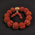 [ New ] Nepal Big Rudraksha Beads Bracelet Genuine Men's Hand Toy Five Faces Corpulent Original Seed Collectables-Autograph Bracelet Men's Bracelet. 