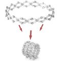 Diamond inlay Magic Expandable Ring Creative Adjustable Deformable Magic Copper Bracelet Expanding To Bangle 2-in-1 Telescopic Ring. 