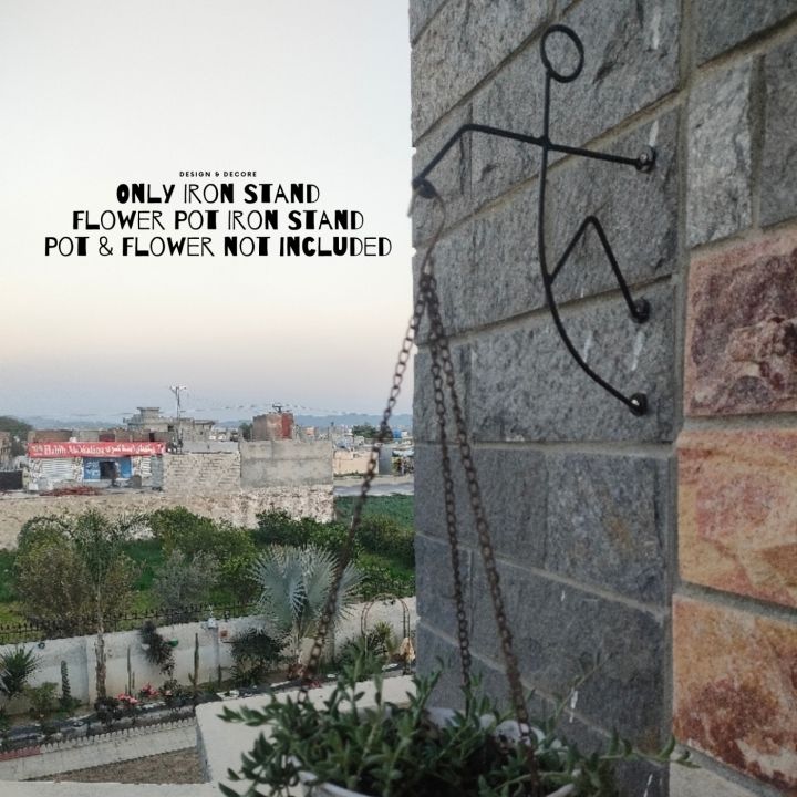 Men%20Iron%20Garden%20Wall%20Light%20Hanging%20Flower%20Plant%20Pot%20Bracket%20Hook%20Shelf%20Stand%20Holder,%20Black%20-%20Image%202