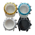 39MM Watch Case Sapphire Glass Case for Quartz VK63 Movement Black. 