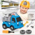 Children Educational City Disassembly Toy Diy Truck Assemble Toy Take Apart Toys Car 4 Cars With Tool. 