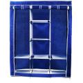 Wardrobe Folding Portable Storage Almari Cabinets 3 Door Closed with Zip. 