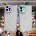 COVET 3-in-1 high quality Macaron Transparent Shockproof Bumper Phone Case compatible for iPhone 14 11 12 13 Pro Max XR 14 Plus Phone Case Cover Candy Color Clear Case Back Cover. 