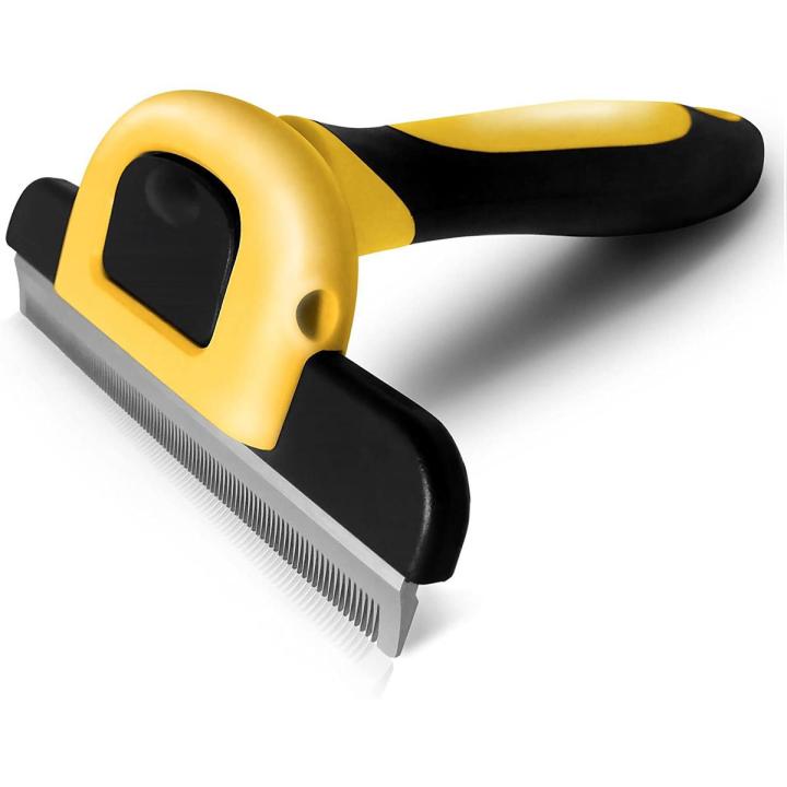 DakPets Pet Grooming Brush Effectively Reduces Shedding by up to 95% Professional Deshedding Tool for Dogs and Cats