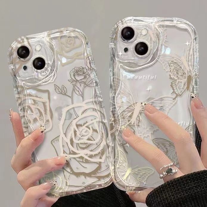 Cute Rabbit Flower Floral Case For Itel P65 4G Cover Curly Wave Soft Silicone