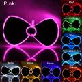 LED EL Wire Necktie Luminous Neon Flashing Light Up Bow Tie For Club Cosplay Evening Party Decoration for Men Women. 