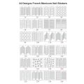 10 Sheets White French Manicure Strip Nail Art Form Fringe Tip Guides Sticker DIY Line Tips Decoration Tool. 