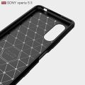 Lewies Carbon Fiber case For Sony Xperia 5 shockproof slim fit protective cover. 