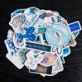 25 or 40 pcs Blue aesthetic sticker pack | sky, ocean & retro blue tones, journaling, scrapbook, laptop, phone case & diary decoration stickers. 