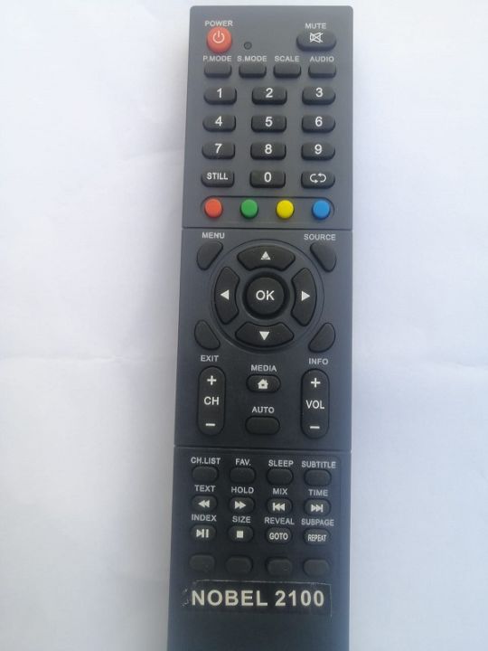 Remote Control for Led TV Nobel ( REMOTE MODEL: 2100) - 2 AAA Batteries - Included