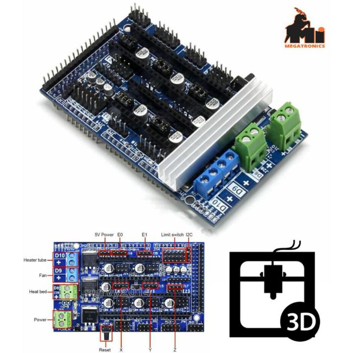3D Printer Controller Board for RAMPS 1.6 Upgrade Base On Ramp 1.4 1.6