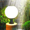 Solar Globe - Round Ball IP55 Waterproof Solar Outdoor Column Lamp Villa Fence LED Post Light Courtyard Garden Lawn Street Lights External Landscape Patio Pillar Lighting Fixture Solar Outdoor LED Light. 