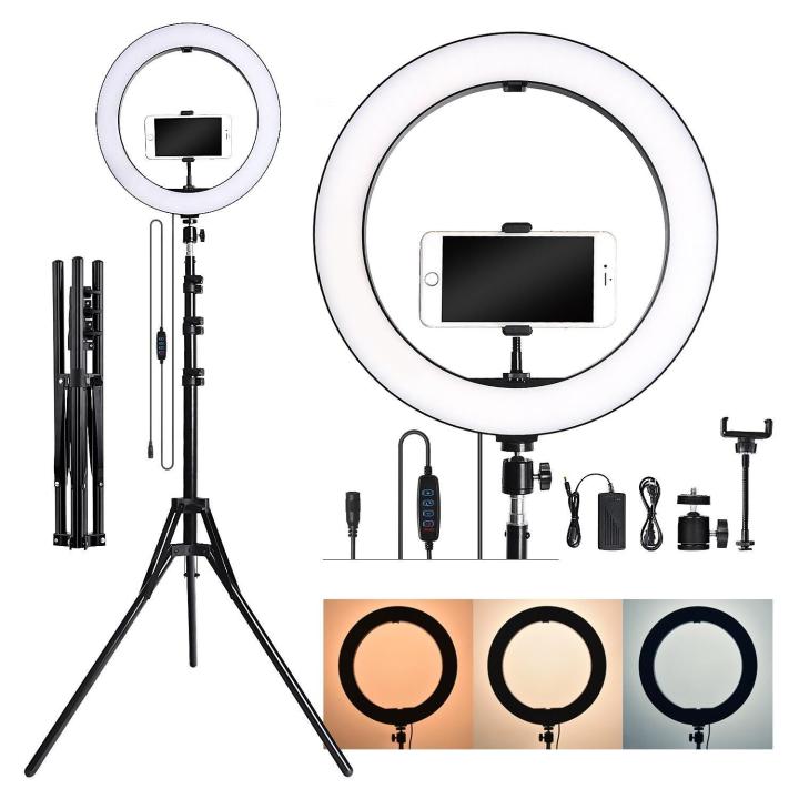 36cm%20Professional%20Studio%20Ring%20Light%20Lamp%20Fill%20With%20Mobile%20Holder%20Tripod%20Stand%20And%20Different%20Accessories%20-%20Image%204
