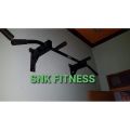 Wall Mounted Commercial Chin Pull Up Bar - Black. 