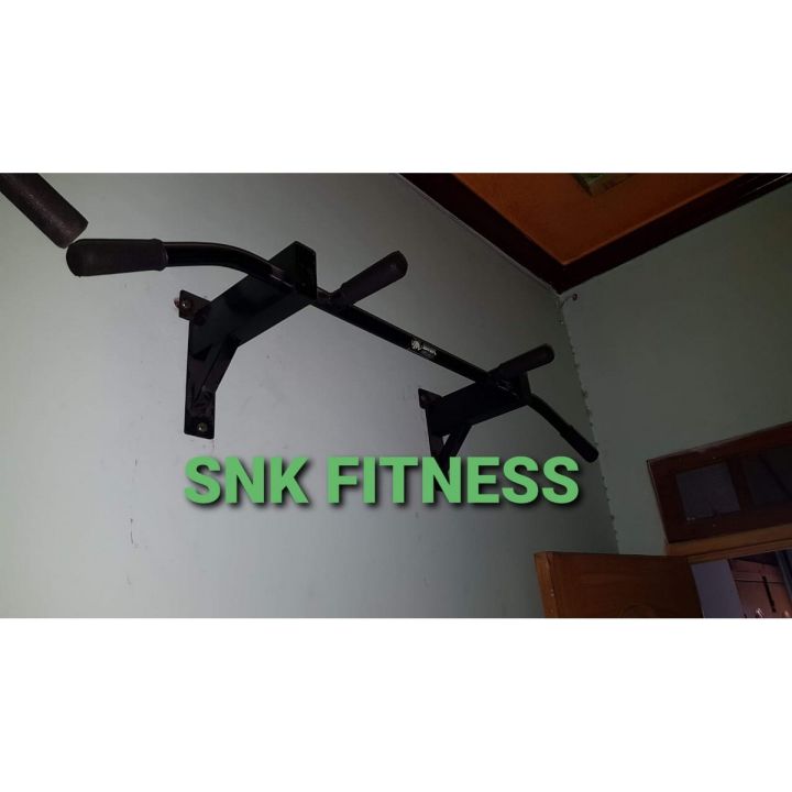 Wall Mounted Commercial Chin Pull Up Bar - Black