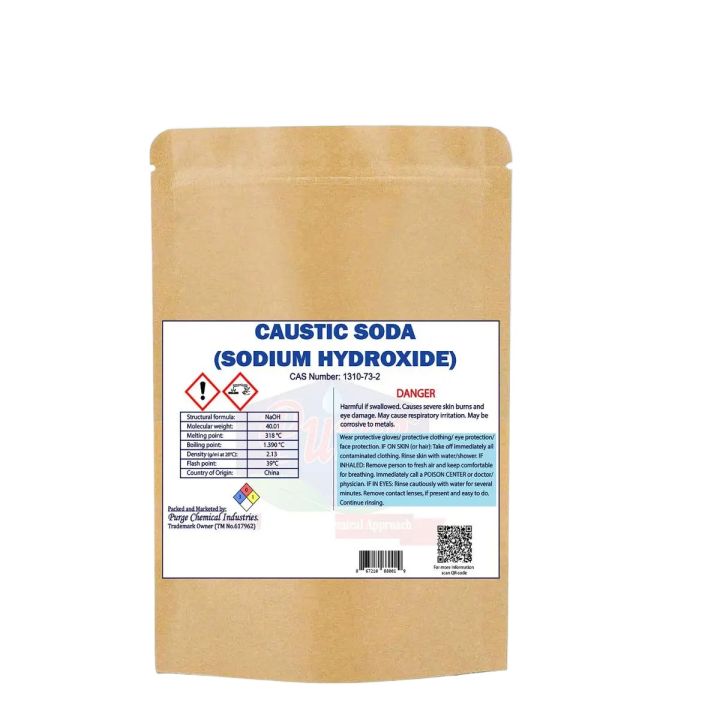 Purge Caustic Soda 250g - Sodium Hydróxide 99.9% Pure - Sodium Hydrate - Drain Opener - Soap & Shampoo Raw Material