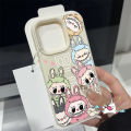 Cartoon Pop Mart Creative Couple Cute Labubu Trendy Case Compatible for IPhone 16 14 13 11 12 15 Pro Max XR 16Plus XS Max X 15 14 16 Plus Luxury Soft Case. 