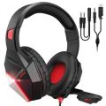 Mpow EG10 Gaming Headset for PS4,PS5,PC,Xbox One, Switch -7.1 Surround Sound Headset with Microphone – Red and Black. 