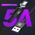 5A Magnetic Charging Cable Cable For OnePlus 9Pro 9R 8 8T 7 6 Nord 2 65W Charging Cable Type-C For Realme GT Fast Charger. 