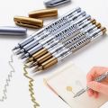 Baoke Metallic Marker Pen (1.5mm) Permanent Metallic Pen - Ceramic Marker - Craftwork Pen - Craft pen - Art Supplies - for DIY - Glass - Paper - Wood - Fabric - Plastic - photo album - greeting card - Art pen. 