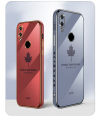 For Huawei Nova 3 Cover + Wrist Strap Fashion Shiny Maple leaf Plating Square Bumper Phone Case Soft TPU Silicone Shockproof Protective Back Cover. 