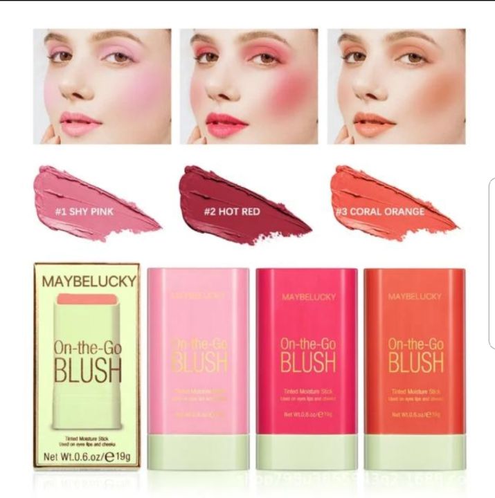The Glow Blush Tinted For Cheeks Make Up Moisture Stick Long Wearing Make Up Blush